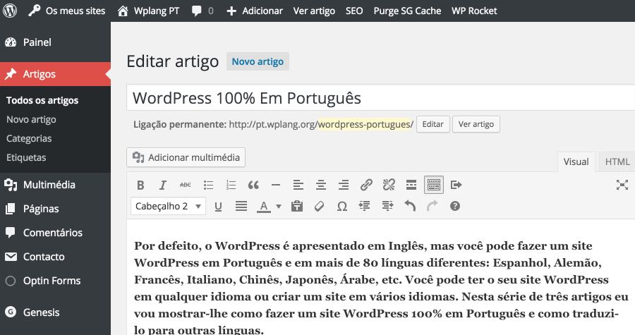 Leia mais sobre o artigo WordPress Em Portugues