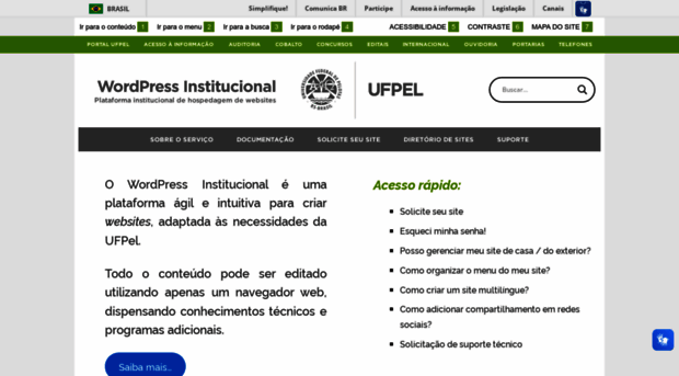 No momento, você está visualizando WordPress Institucional Ufpel